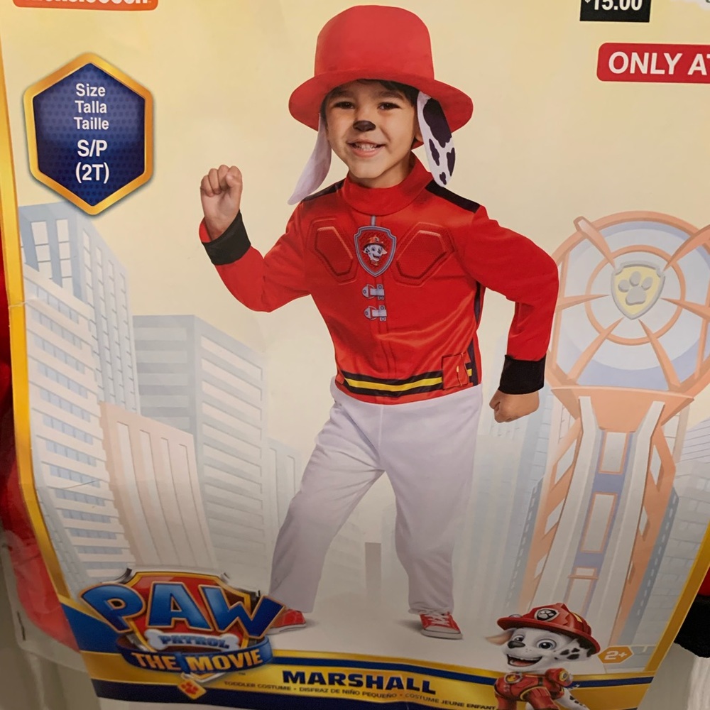 Paw Patrol Marshall costume. Size 2T S/P. 
Brand new.